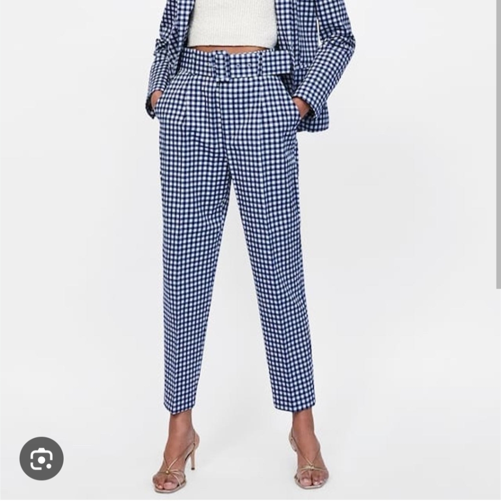 Zara/Gingham Trousers Sz S